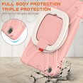 thumbnail image 4 of Case for Samsung Galaxy Tab A 8.0 2019 SM-T290/SM-T295, 360 Degree Rotating Hand Grip Shockproof Cover with Shoulder Strap, Rose Gold, 4 of 7