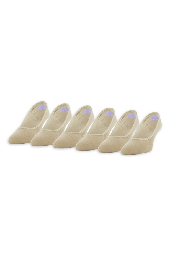 Women's Lightweight Low Cut No Show Liner Socks, Shoe Sizes 5-10 and 8-12, 6 Pairs