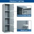 thumbnail image 3 of STANI Metal Locker Steel Storage Cabinet with 4 Doors for Office School Gym Metal Storage Locker Cabinets for Employees Students Steel Locker, 3 of 5