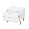 thumbnail image 5 of KULAGAGA White Nightstand with 2 Drawers, End Side Table for Living Room Bedroom, 5 of 7