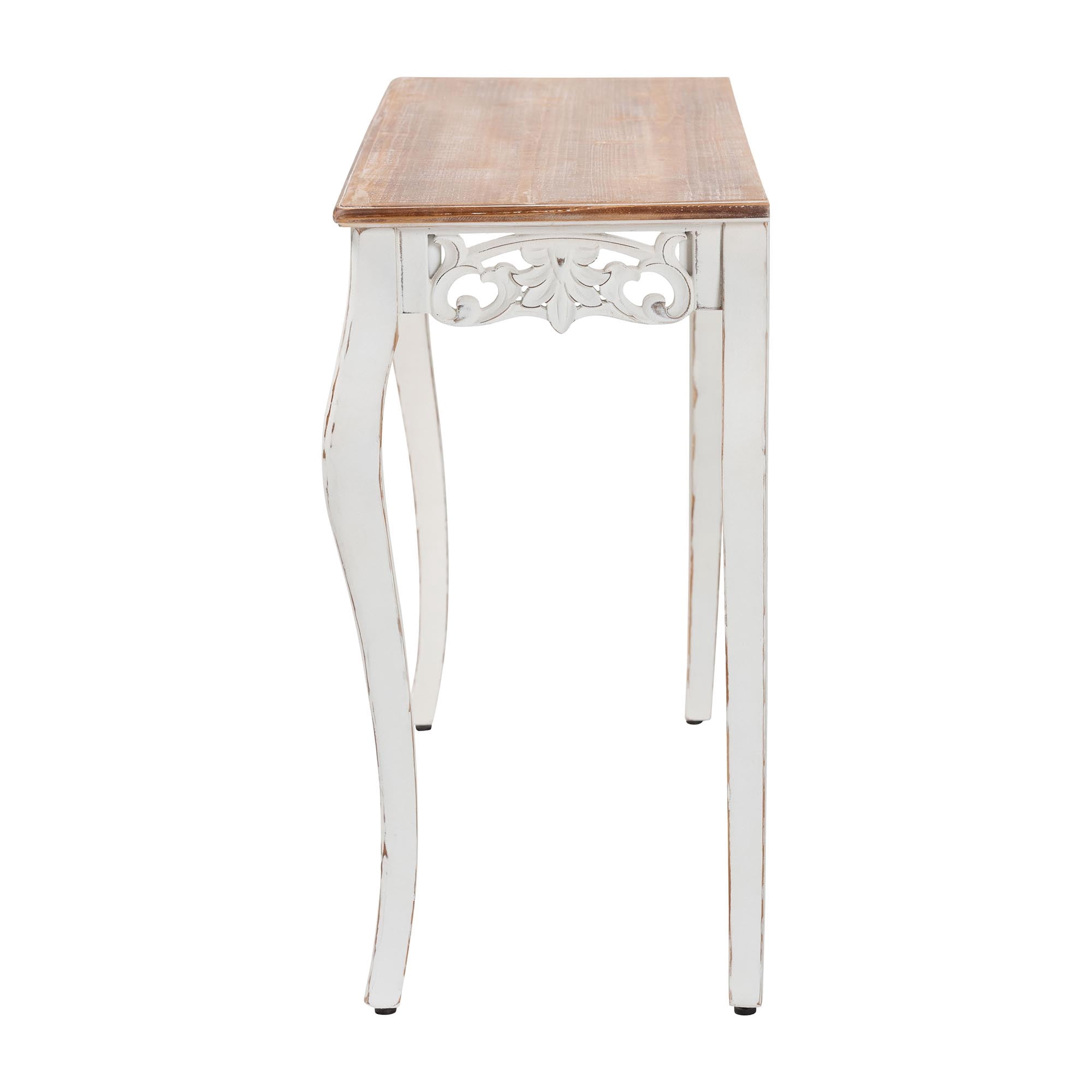 Baxton Studio Riquin Traditional Console Table, Natural Brown
