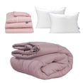 thumbnail image 1 of Edredón King Size Homy Lila + Sábanas Royal + Almohadas Royal Twin, 1 of 8