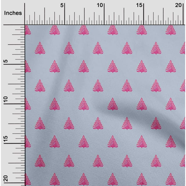 oneOone Tissu Popeline de Coton Imprimé Floral pour Couture Largeur 42 Pouces
