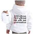 thumbnail image 3 of Trendfront Girls Fall Winter Hoodies Faith Vintage Letter Graphic Long Sleeve Kangaroo Pocket Loose Fit Casual Pullover Sweatshirt Tops, 3 of 3
