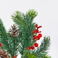 thumbnail image 4 of Seyotauo Artificial Flowers Bouquet Christmas Floral Poinsettia Pine Cones Red Berry Picks s Holly Holiday for Xmas Tree Party Decoration DIY Indoor Table Centerpieces, 4 of 7