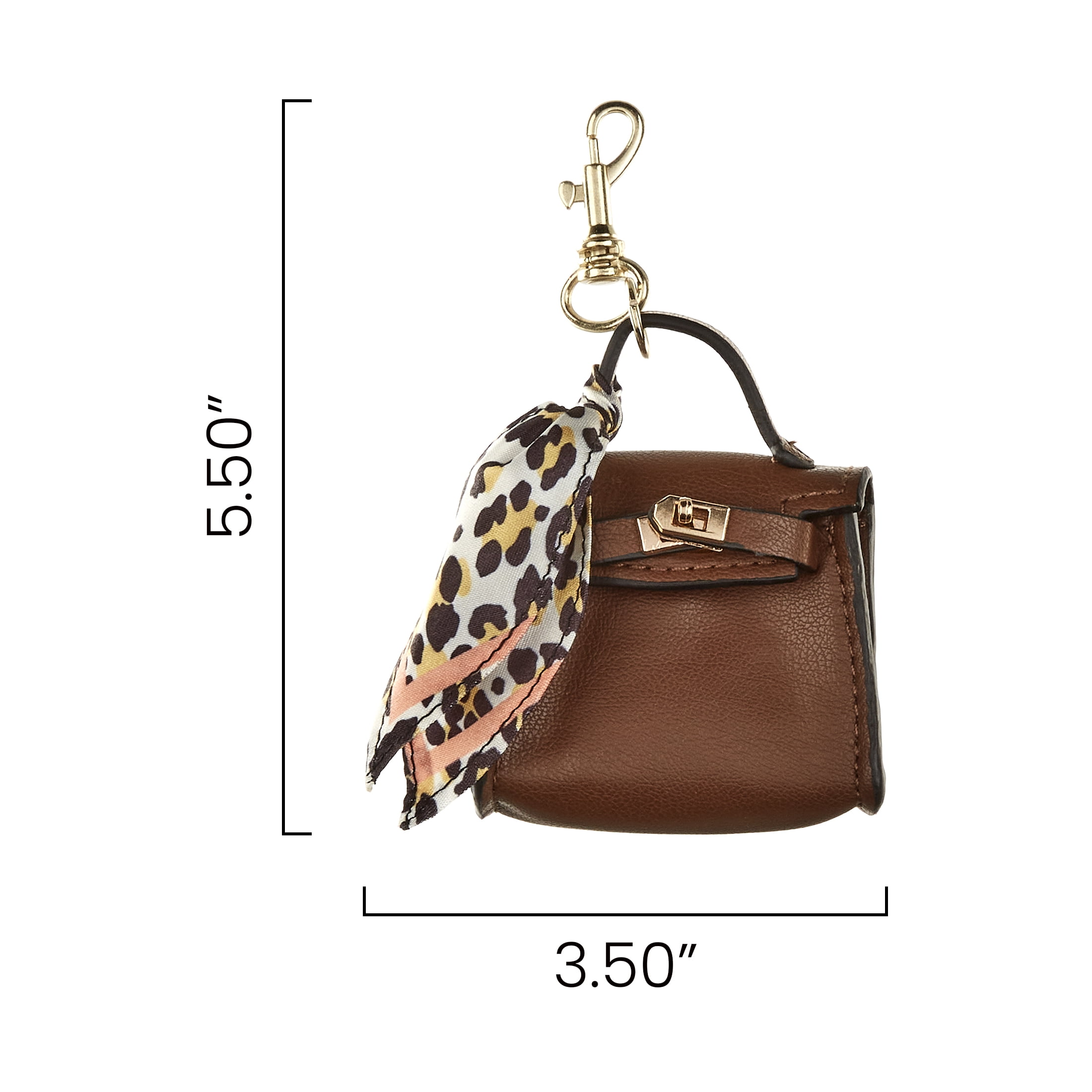 Mini Bag with Scarf Charm by Conair, Brown - Walmart.com