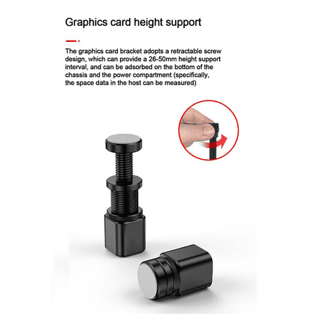 

SNOWINSPRING 2Pcs Graphics Card GPU Holder Support Adjustable Telescopic Screw Video Card Sag Bracket Jack Desktop PC Case