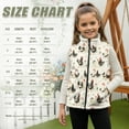 thumbnail image 4 of Xixirimido Chicken Roosters Floral Pattern Girls Boys Fleece Vest Kids Zip-up Vest Sleeveless Stand Collar Jacket with Pockets Fall Winter Outerwear for 2T, 4 of 7