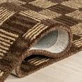 thumbnail image 2 of Rugs USA Quince Checkered Wool Area Rug, 9' 6" x 13' 6", Quince Brown, 2 of 8