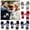 Black, variant on Men Women Snowflake Knit Gloves Thermal Touchscreen Phone Winter Warm