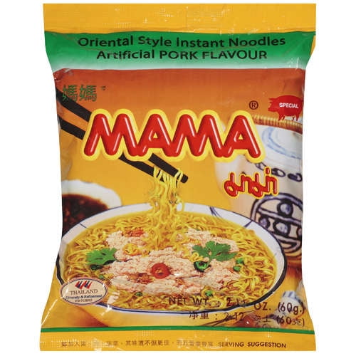 Photo 1 of 10 COUNT Mama Oriental Style Instant w/Artificial Pork Flavor Noodles, 2.12 oz EXP 03/2023