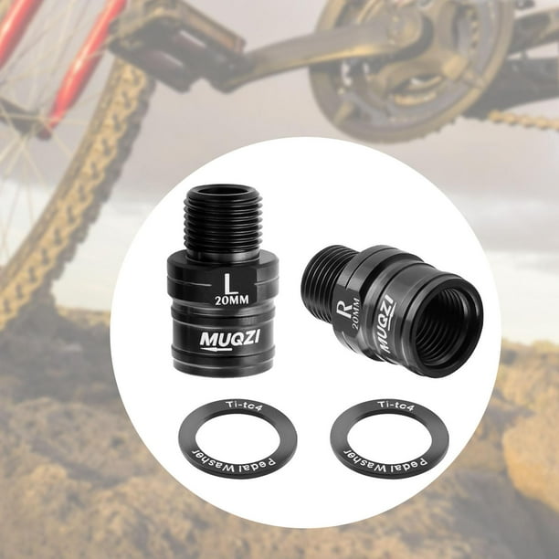 LOVIVER Pieces 20mm Bike Pedal Extender Sturdy Extended Pedal