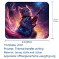 thumbnail image 5 of PhooArto Comfortable Mouse Pad Cat Playing Guitar Galaxy Desktop Mousepad , 21 x 25 cm Mouse Mat, Non-Slip Rubber Base, Improves Speed and Precision, 5 of 7