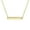 Light-Blue, variant on Womens Inspirational Flat Bar Name Pendant Necklace 14K Gold Plated with Birthstone