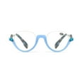 thumbnail image 3 of 3 Pairs of Womens Half Moon Spring Hinge Reading Glasses 2.5 Fashion Diamond Blue Readers +2.5, 3 of 5