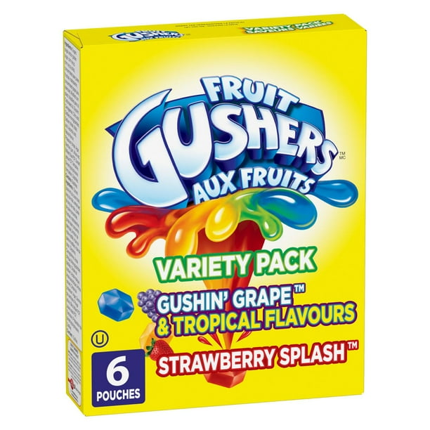 Gushers Fruit Flavoured Snacks, Variety Pack, Gluten Free, Kids Snacks