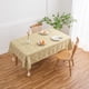 thumbnail image 1 of Nvzi Mantel rectangular con borlas, a prueba de polvo, lavable, para decoración de mesa de cocina y comedor, 53 x 78 pulgadas (onda amarilla), 1 of 5