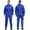 Blue, variant on renvena Men's Work Overalls One Piece Mechanics Workwear Long Sleeves Front Half Zipper Jumpsuit Orange M/165
