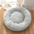 thumbnail image 4 of Faux Rabbit Fur Memory Foam Calming Donut Bed, 4 of 4