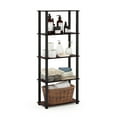 thumbnail image 2 of Furinno Turn-S-Tube 5-Tier Square Tubes Display Shelf, Dark Cherry/Black, 2 of 5