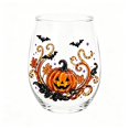 thumbnail image 2 of Artisanal Halloween Glassware Drinking Glass, Handcraftedspooky Halloween Pattern Cup, Unique Glass Mug for Home Bar Gift, 2 of 6