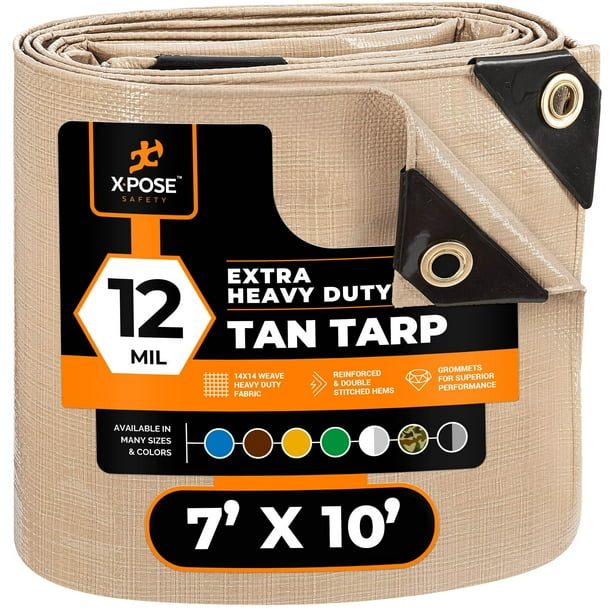 Tarp Xpose Safety, 213 x 305 cm, extra resistente, 12 mm, color tostado