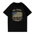 thumbnail image 4 of Dwralegc 250th Anniversary Usa Shirt Women USA Crewneck Pullover Sweatshirts 250 Years Of America 2026 Patriotic Apparel Casual T Shirt Short Sleeve Plus Size Printed T-Shirt Black 3XL, 4 of 5