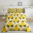 thumbnail image 2 of Feelyou Yellow Rose Flower Bedding Comforter Set, Cartoon Butterfly Animal Twin Comforter Sets, Romantic Valentines Day Reversible Bedding Set, Super Cozy Room Decor, 2-Piece, 2 of 8