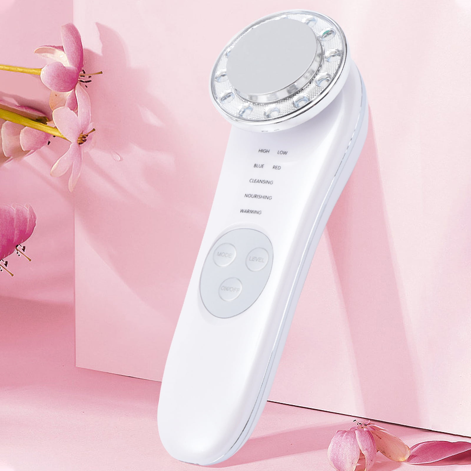 Loyalheartdy 7 in 1 Face Massager Red & Blue Light Therapy Facial Cleaner Lifting Machine Face Tightening Machine Skin Care Tools