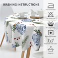thumbnail image 2 of Merry Christmas Tablecloth Xmas Round Tablecloth 60 Inch Holiday Washable Table Cloth Cover for Farmhouse Outdoor Picnic Home Kitchen Party Decor, 2 of 6