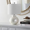 thumbnail image 3 of Safavieh Lighting Collection Ivy Nautical Ivory Seashell Round 20-inch Bedroom Living Room Home Office Desk Nightstand Table Lamp (LED Bulb Included), 3 of 5