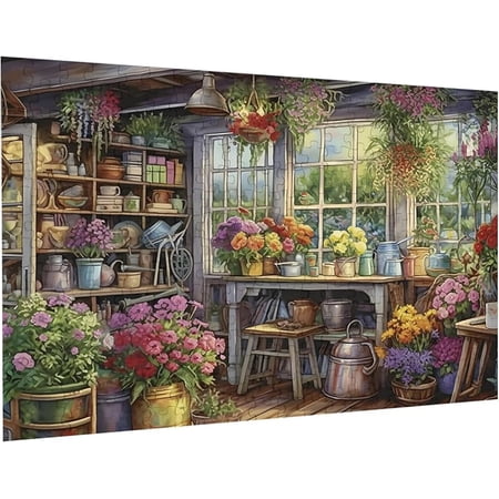 Puzzles for Adults 200 Pieces Jigsaw Puzzles Garden Bungalow Formation Wooden Wall Art Pictures for Living Room Props Toys 13.9 x 9.8 in