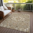 thumbnail image 4 of HomeRoots 622903 3 x 5 ft. Taupe Copper & Beige Medallion Washable Traditional Indoor & Outdoor Rectangle Area Rug, 4 of 9
