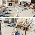thumbnail image 5 of Large Area Rugs for Living Room Bedroom, Navy Blue Spring Floral 6'x9' Rug Washable Carpet Runner Indoor Outdoor, Farmhouse Butterfly Rustic Non Slip Floor Mats Rug for Kitchen, Playroom, 5 of 8