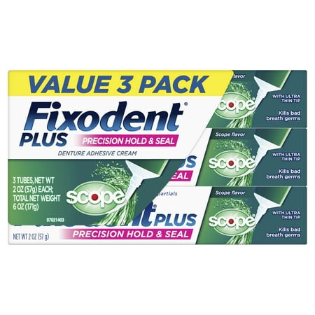Fixodent Plus Scope Precision Hold & Seal Denture Adhesive , 2.0 oz (Best Way To Hold Dentures In Place)