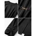 thumbnail image 5 of DARING DIVA Women's Outfit A-Line Keyhole Neck Spring Classy Midi Dresses for Work S Black, 5 of 7