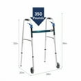 thumbnail image 6 of Drive Medical Trigger Release Folding Walker, Brushed Steel, 6 of 6