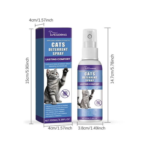 Momihoom Cat Deterrent Spray, Natural Herbal Extract Formula for Furniture and Behavior Training