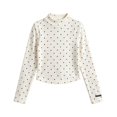 thumbnail image 3 of Girl Mock Neck Long Sleeve T Shirt Soft Basic Pullover Top Print Sweatshirt, 3 of 5