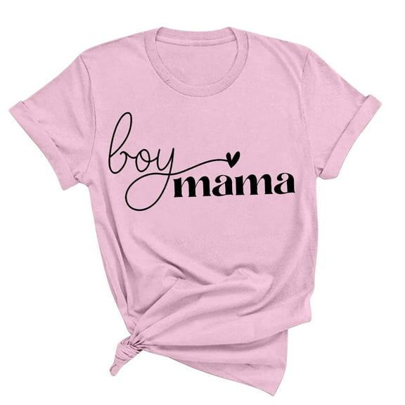 Kayannuo Womens Tops Shirts for Women Valentine's Day Womens Fashion Print Tops Short Sleeve Out Blouse Funny Round Neck T-Shirt Tops