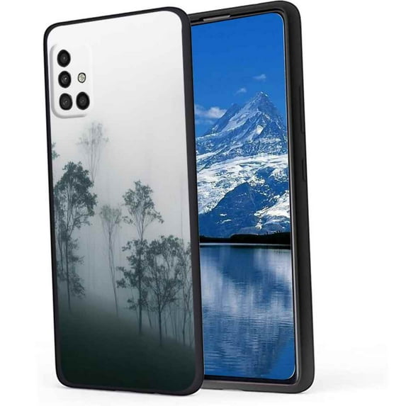 Compatible with Samsung Galaxy A71 4G Phone Case, Foggy-Forest-367 Case Silicone Protective for Teen Girl Boy Case for Samsung Galaxy A71 4G