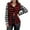 Red, variant on Casual Plaid Shirts for Women Button Down Long Sleeve Colorblock Flannel Shacket Jackets Checkered Fall Clothes (S, Yellow)