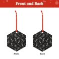 thumbnail image 2 of Naloa Happy Skeletons Dancing Acrylic Santa Tree Decorations Christmas Hanging Pendant for Christmas Winter New Year Party Hanging Decorations-Hexagon, 2 of 7
