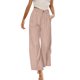 thumbnail image 1 of Pantalones de vestir de mujer con cintura alta y pierna ancha - Pantalones de trabajo rectos con bolsillos - S-XXXL, 1 of 5