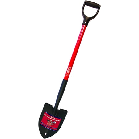 Handled Square Spade - Bully Tools 92711 14-Gauge Floral Spade with Fiberglass D-Grip Handle