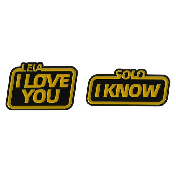 Set de broches con cita creativa «I Love You and I Know»