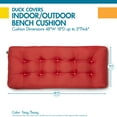 thumbnail image 2 of Classic Accessories Duck Covers Water-Resistant Indoor/Outdoor Bench Cushion 48"W x 18"D x 5"Thick Tang Thang, 2 of 7