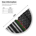 thumbnail image 3 of Christmas Tree Skirt Thin Green Line Flag Xmas Tree Skirt with Tassels Christmas Holiday Decoration 30", 3 of 6