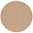 thumbnail image 3 of SAFAVIEH Natural Fiber Arbor Bordered Area Rug, Natural/Brown, 6' x 6' Round - Coastal Design, Natural & Brown, Seagrass, Ideal for Entryway, Kitchen, Living Room, Office, 3 of 11