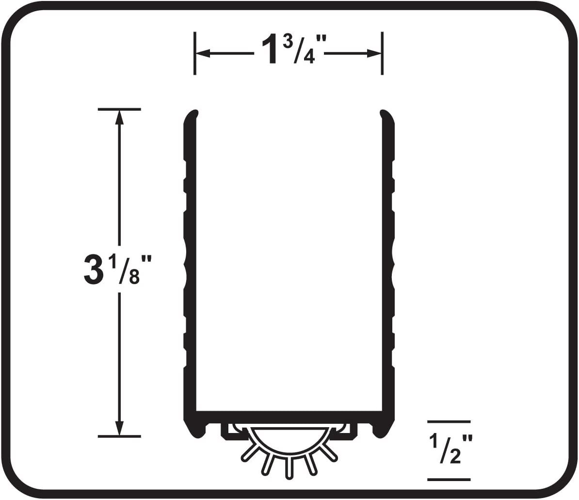 M-D Building Products 68593 1-3/4x36-Inch Aluminum Weatherstrip Door Bottom with Mill/Vinyl Finish